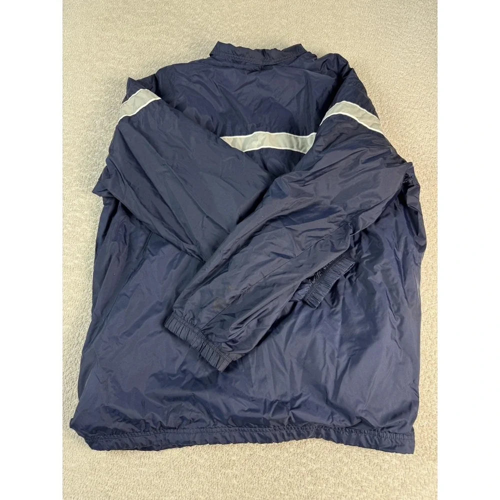 Nike‎ Y2K Jacket Mens XL Full Zip Windbreaker Stripe Hooded Pockets